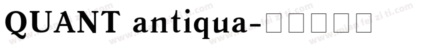 QUANT antiqua字体转换